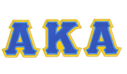 Classic Sororities Greek Font Zig Zag Applique