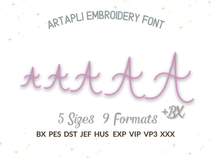 Dense Bold Chain Stitch Font