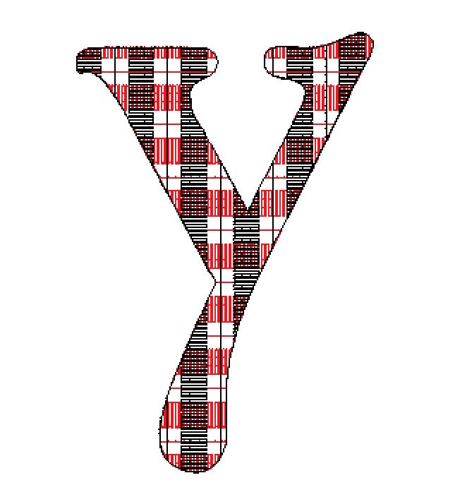 Buffalo Plaid Patterned Font Lake
