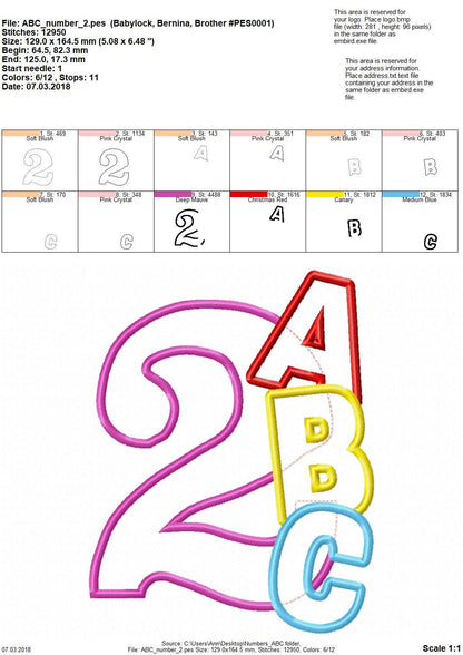 ABC School Birthday Number 2 Two