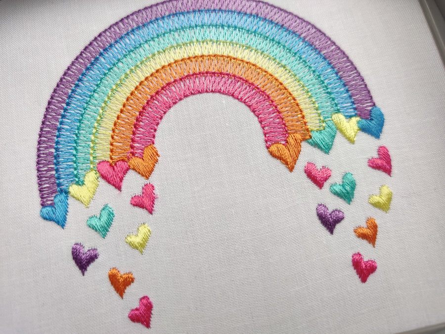 Mini Light Rainbow Falling Hearts