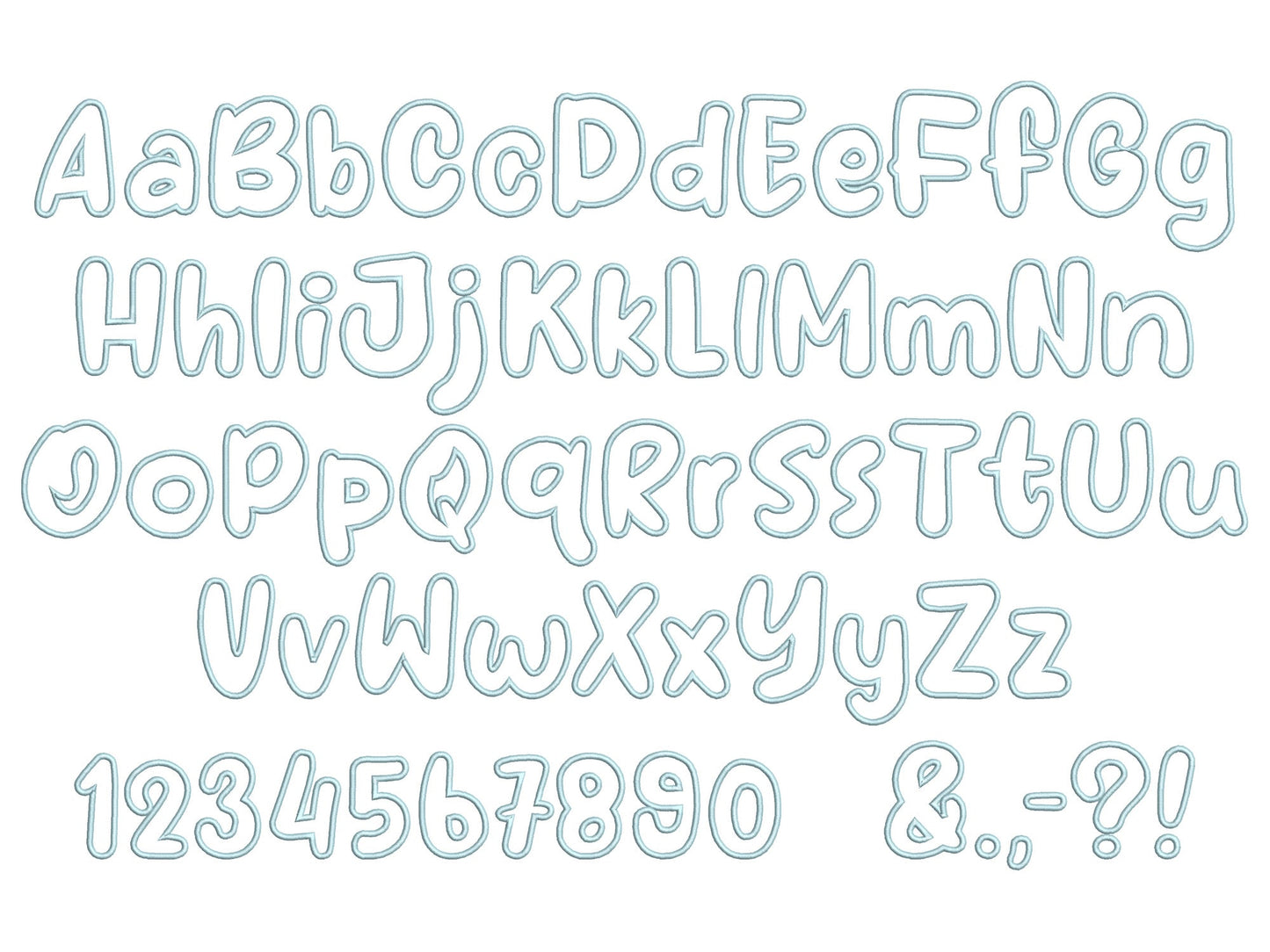 Baby Applique Font