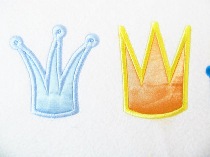 Little King Prince or Princess mini crowns machine embroidery applique