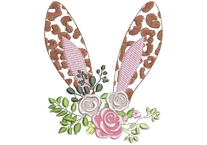 Adorable Easter Bunny Head Leopard Spots