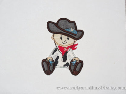 Rodeo Cowboy Cowgirl Baby Set of 2 Applique