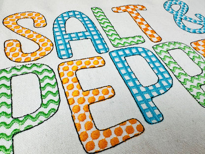 Dots Checks Waves Cube Font Set