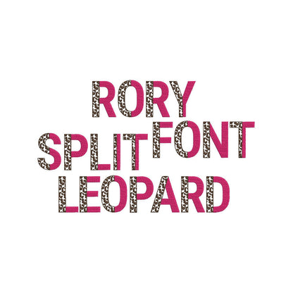 Leopard Spots and Fill Stitch Duotone Split Font