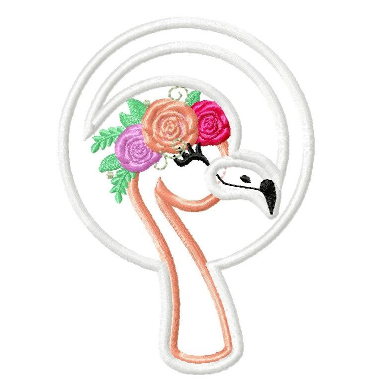 Floral Flamingo Head Towel Topper