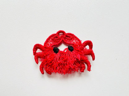 Fringed Crab Earrings Charm FSL