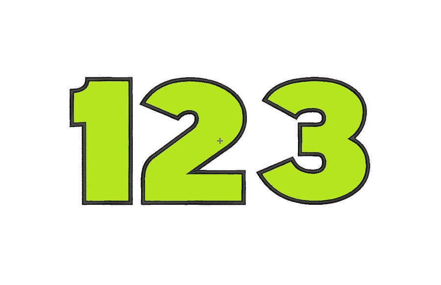 Bold Block Wide Satin Outline Birthday Numbers