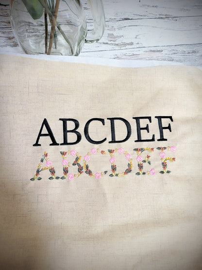 Mini Roses Floral Font