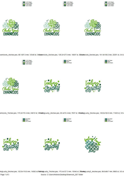 Shamrock Clover Set of 6