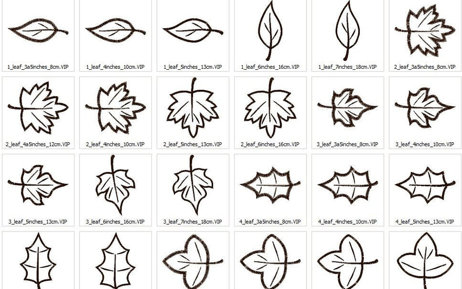 Single Leaf Applique Set