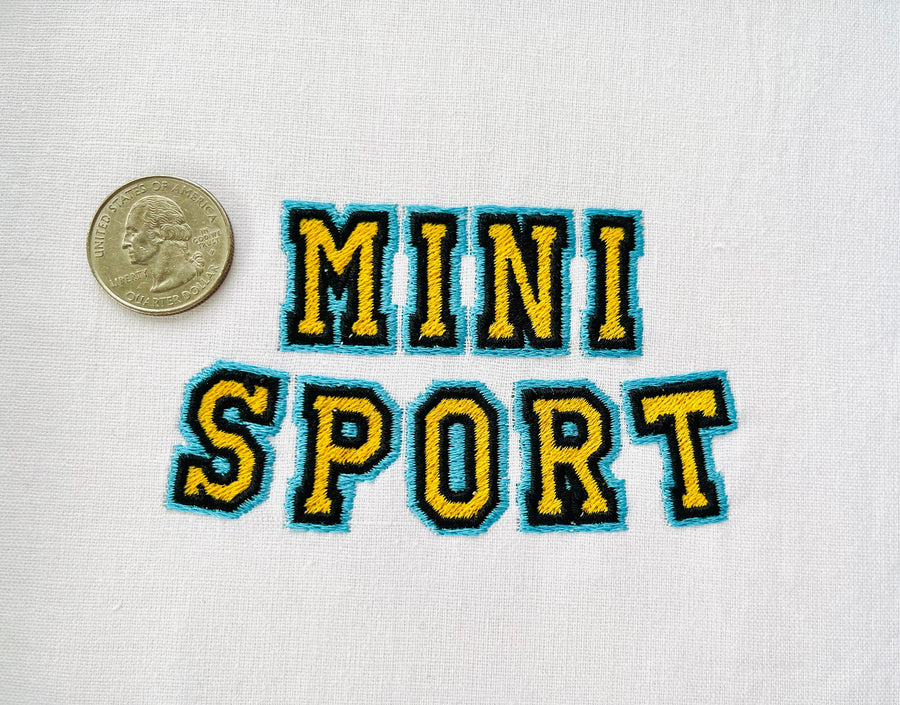 3-Color Mini Varsity Collegiate Fill Font