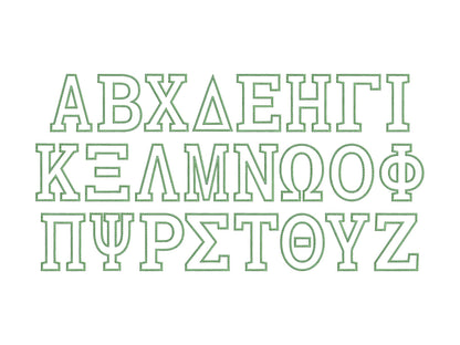 Big Sororities Greek Font Applique