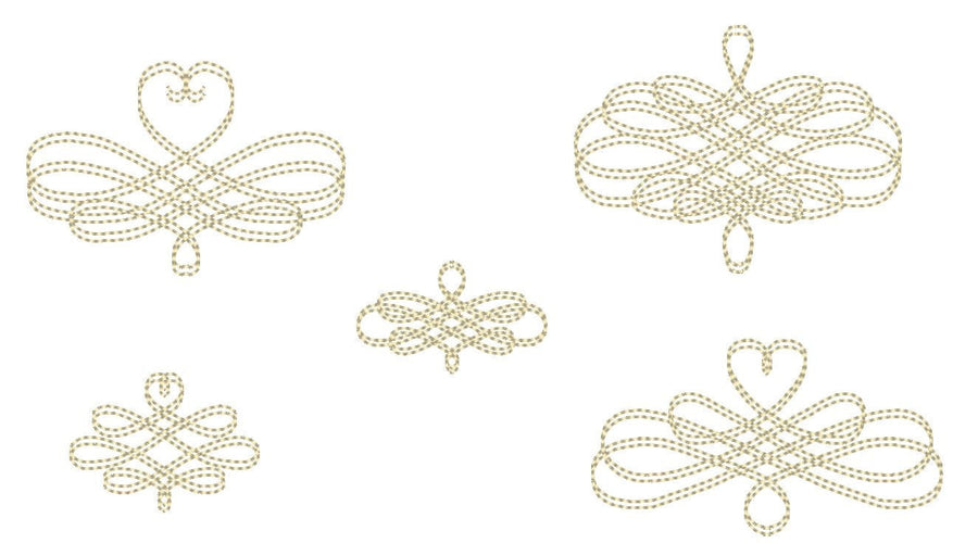 Wedding calligraphy curls, vintage swirl, ornament, damask, font frame