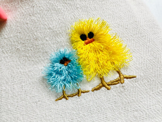 Fringed Little and Big Chick Duo