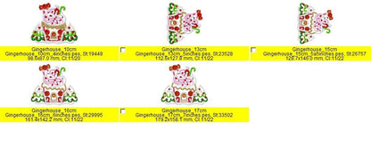 Sweet Candy Christmas Gingerbread House Applique
