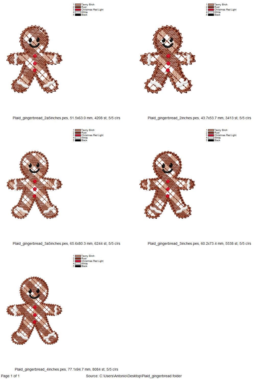 Cute Plaid Gingerbread Man Cookie