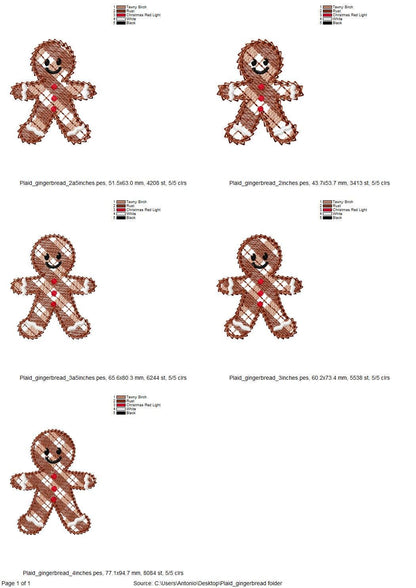 Cute Plaid Gingerbread Man Cookie