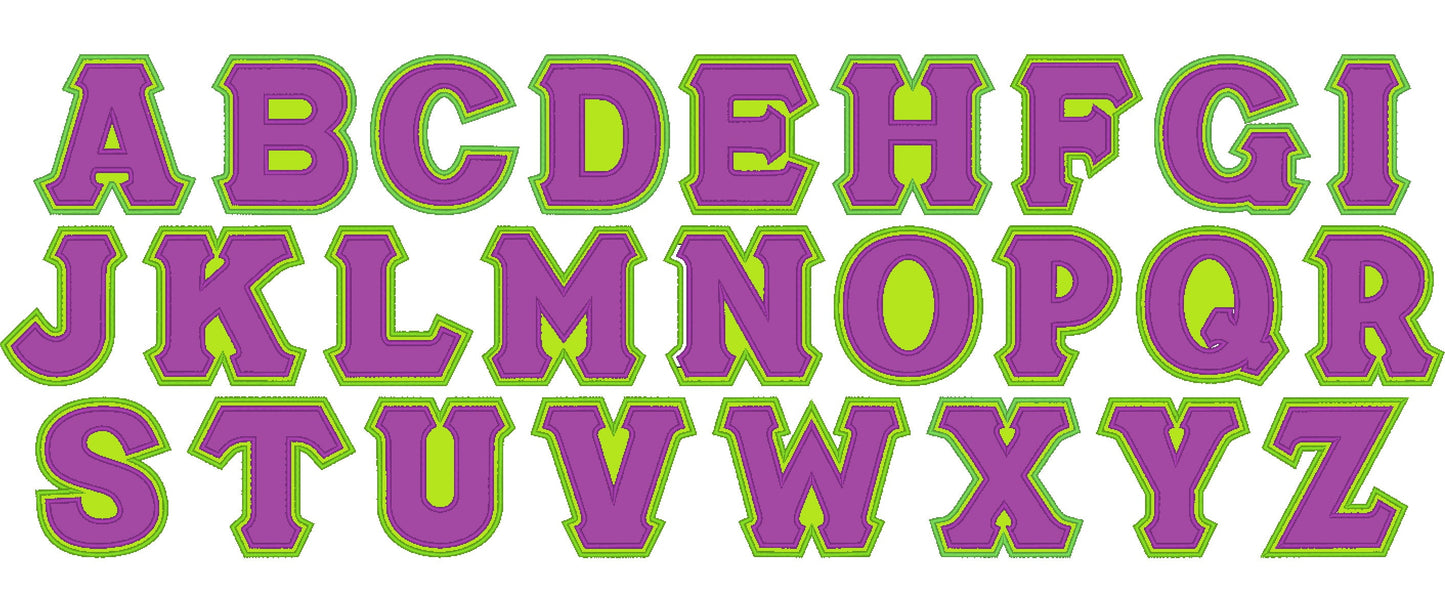 English and Sororities Greek Font Set of 2