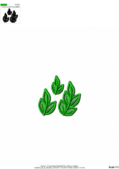 Summer Flower and Laurel Leaf SET of 3 types Freestanding lace FSL