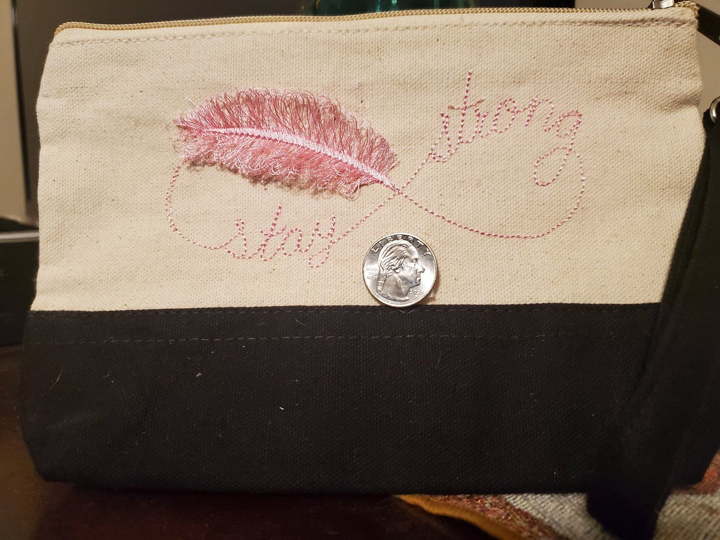 Stay Strong Fringed Feather machine embroidery designs bold Saying