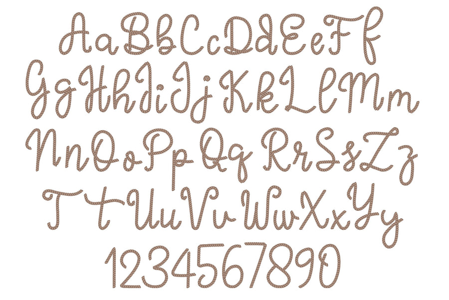 Handwritten Rope Stitch Font