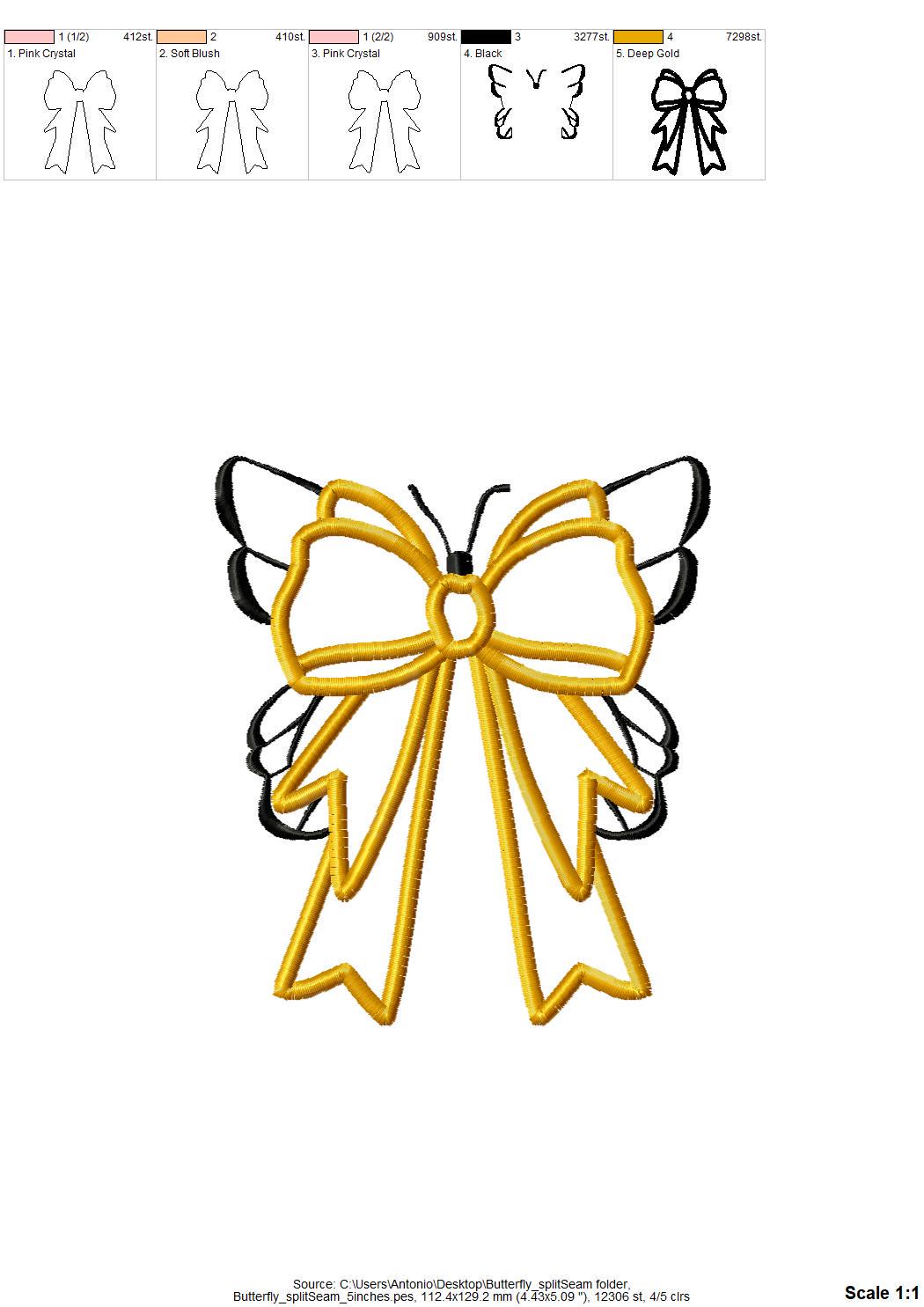 Butterfly And Bow Applique