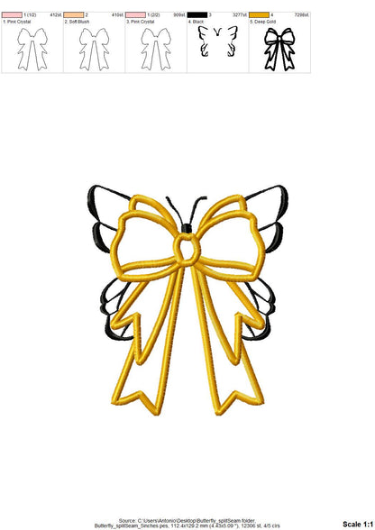 Butterfly And Bow Applique