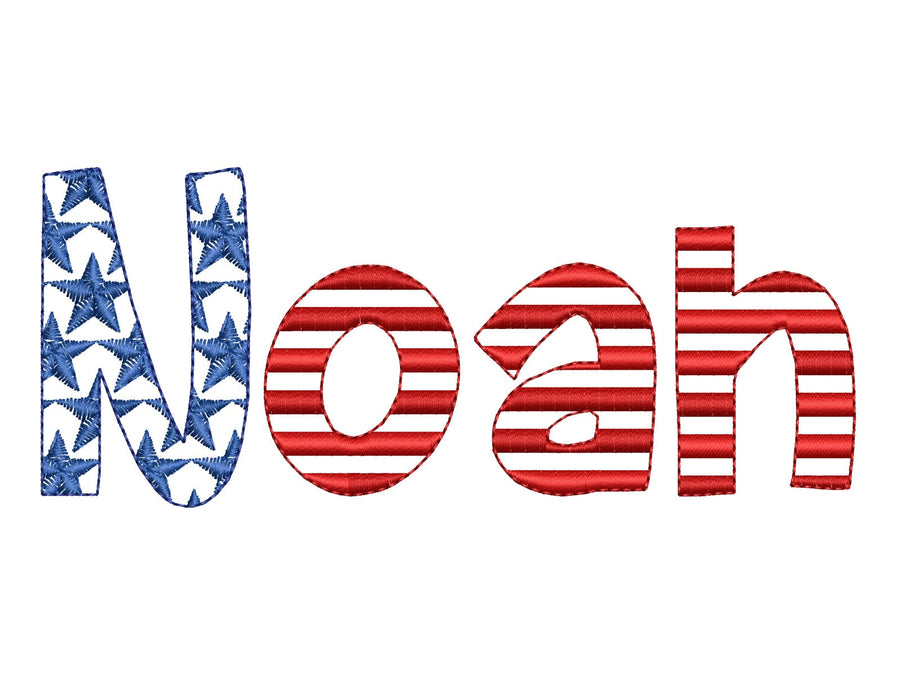 Patriotic Stars And Stripes Kids Font