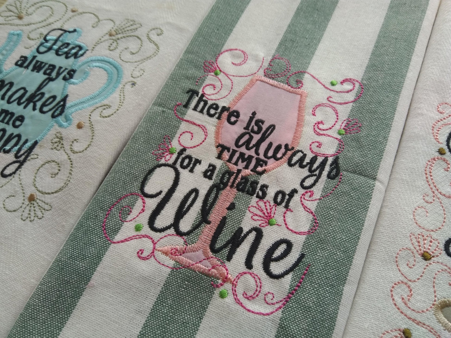 Kitchen Wine Coffee Tea Quote Set
