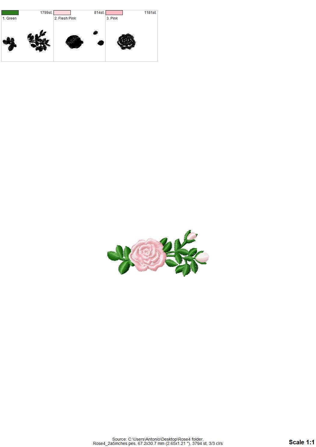Accent Mini Rose Flower Branch