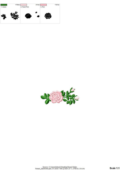 Accent Mini Rose Flower Branch