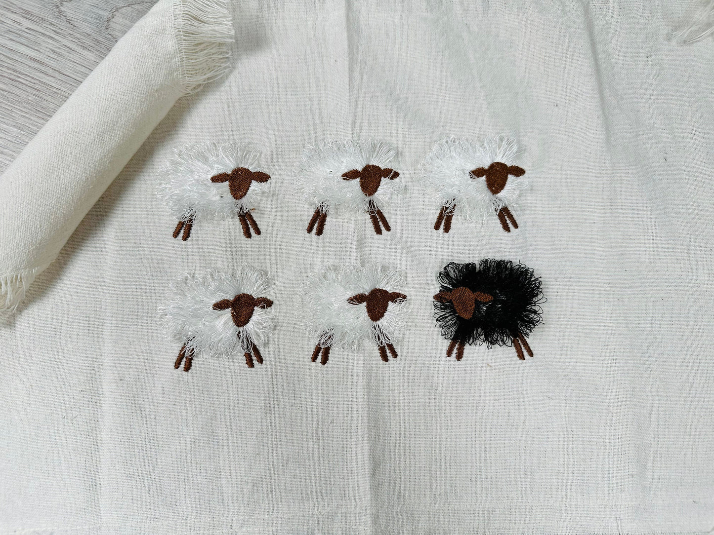 Mini Fringed Sheep Lamb Baby