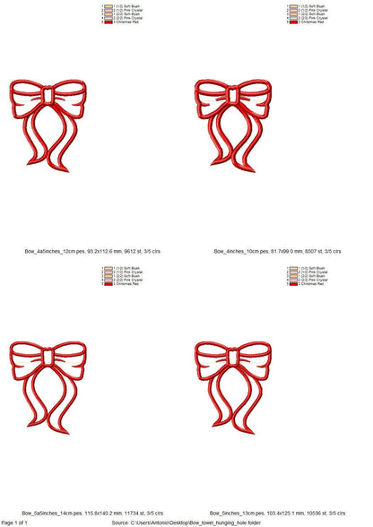 Bow Towel Hanging Hole Topper