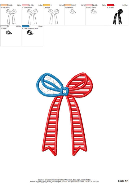 American Patriotic Side Bow
