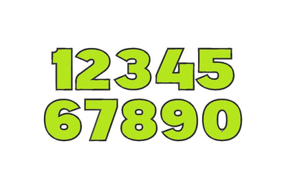 Bold Block Wide Satin Outline Birthday Numbers