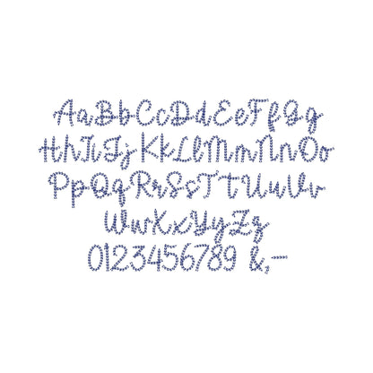 Quick Light Halmera Chain Stitch Font