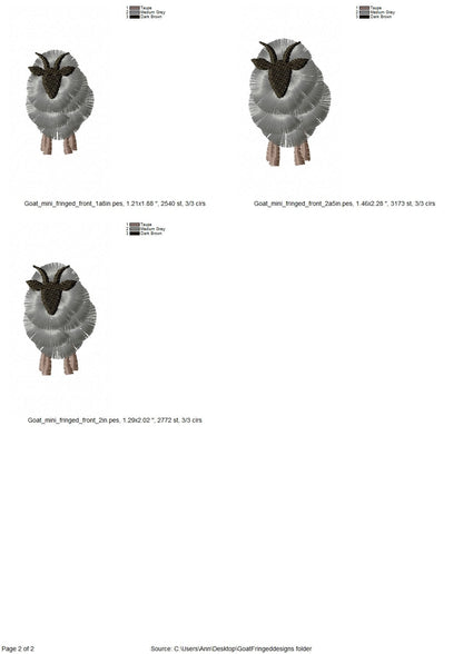 Mini Fringed Goat Set