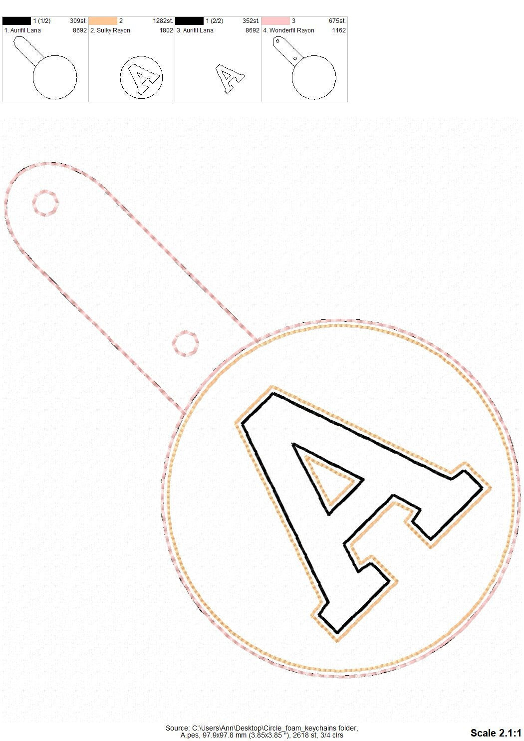 Special Puffy Puff Foam Round Keychain