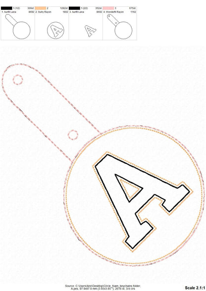 Special Puffy Puff Foam Round Keychain