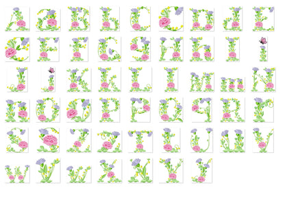 Meadow Flowers Floral Font