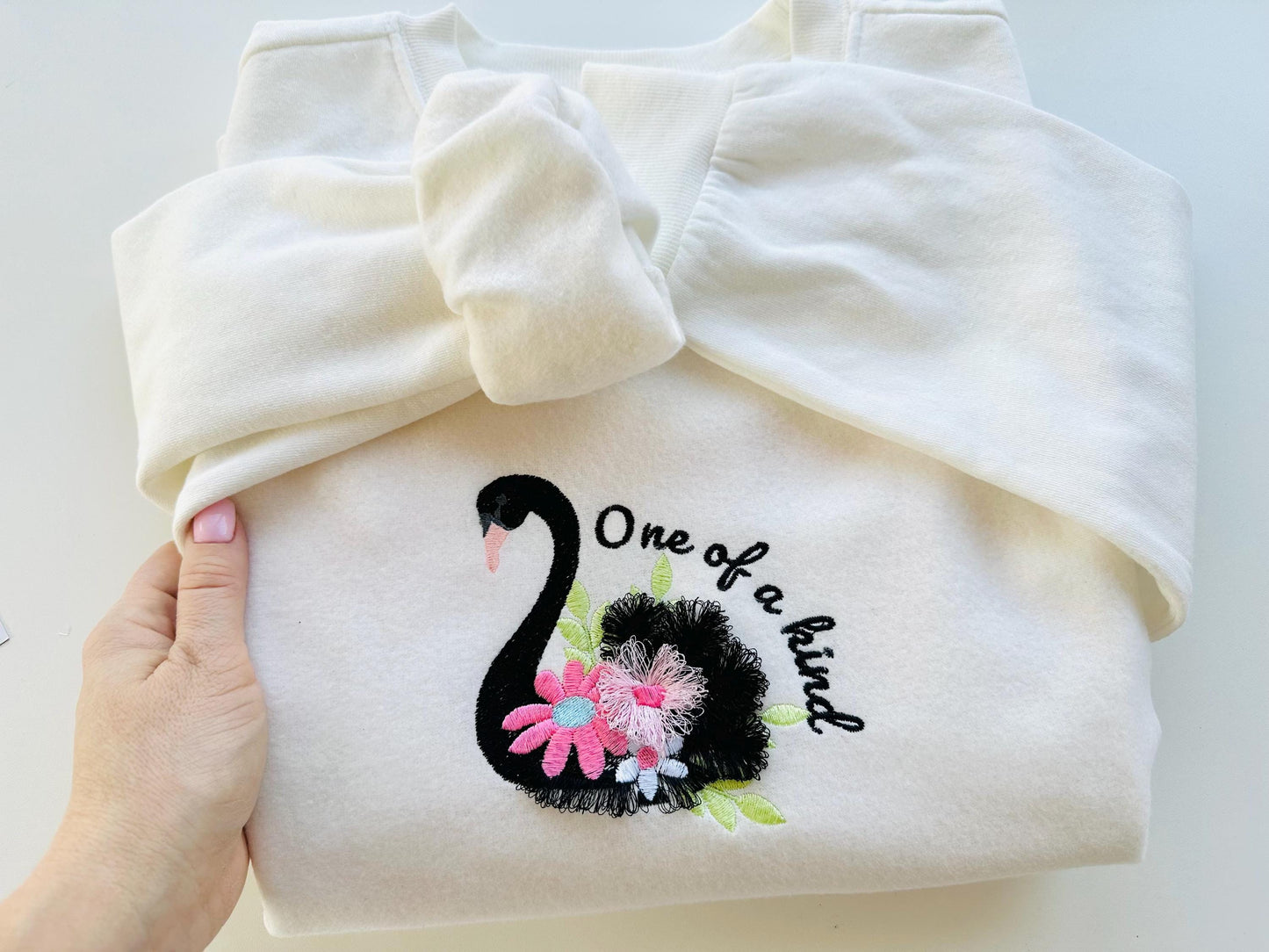 Boho Fringed Black Swan