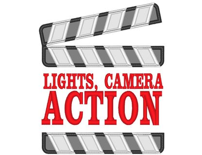 Lights Camera Action Applique