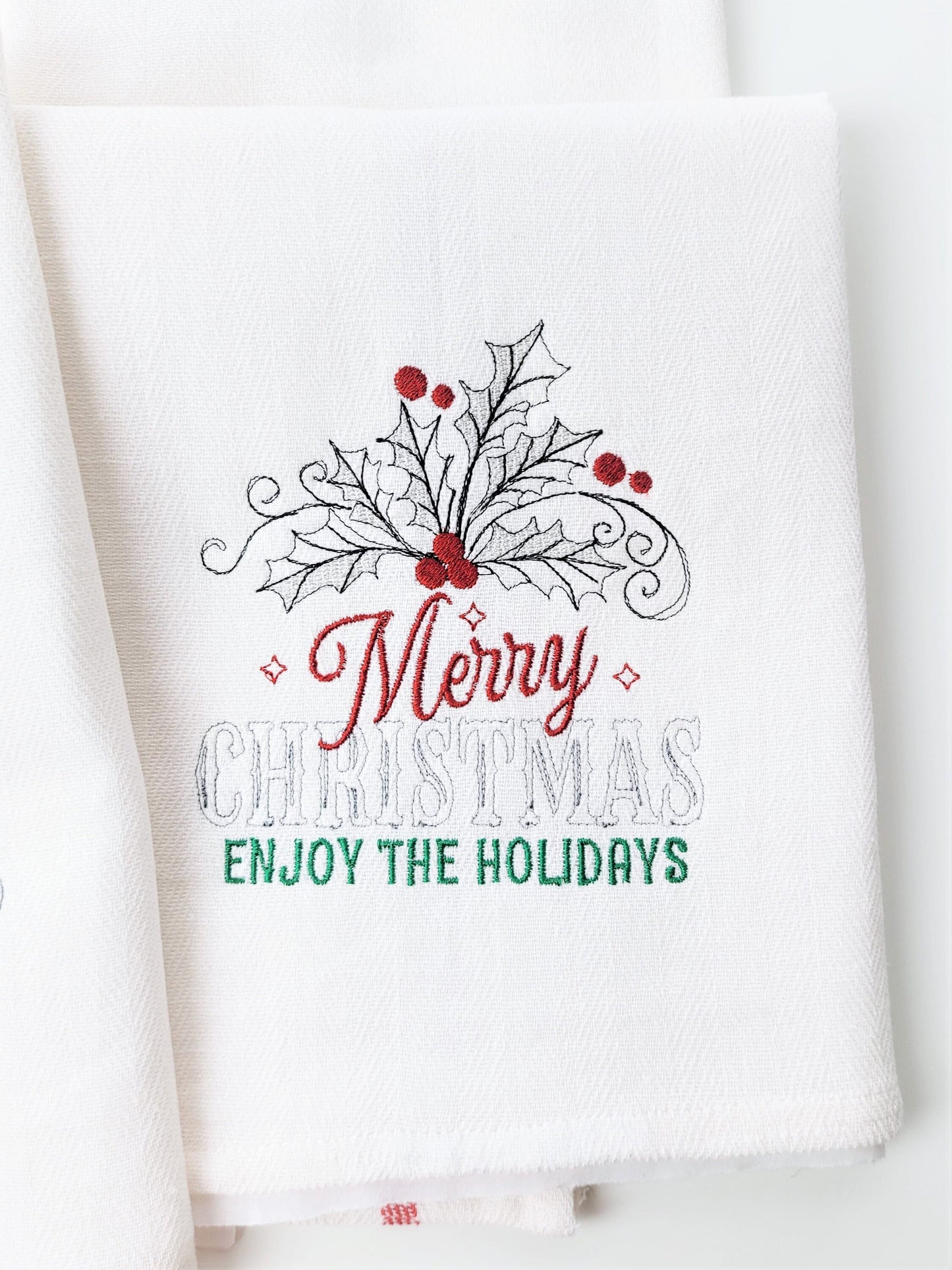 Merry Christmas Holly Flower