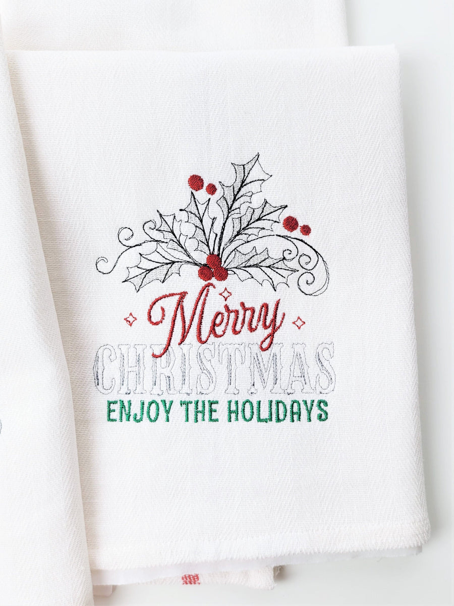 Merry Christmas Holly Flower