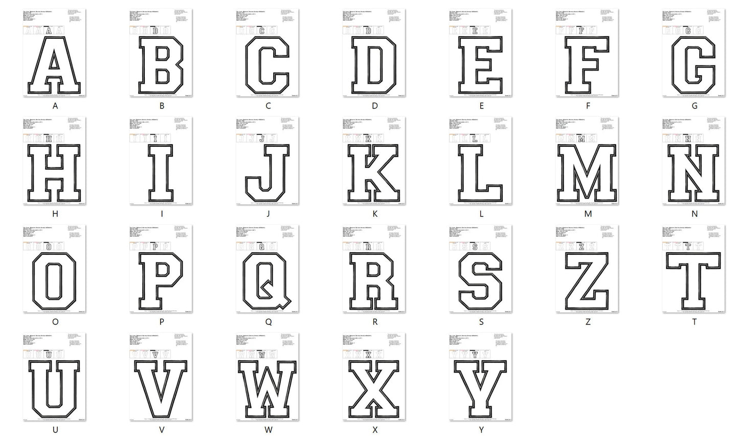 Athletic Collegiate Sport Font Applique