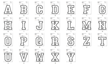 Athletic Collegiate Sport Font Applique