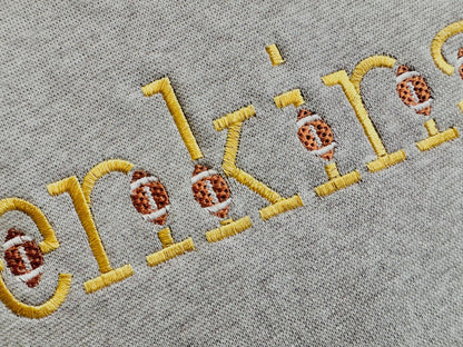 Satin Stitch Football Font Set of 2